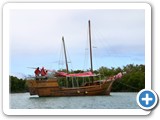 Pirate boat Ile-aux-cerfs / bateau pirate ile-aux-cerfs