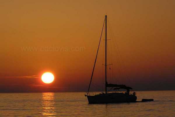 Croisiere coucher de soleil, ile maurice.