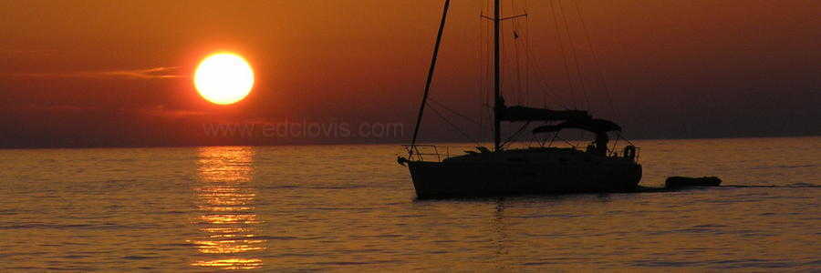 Catamaran coucher de soleil à ile Maurice
